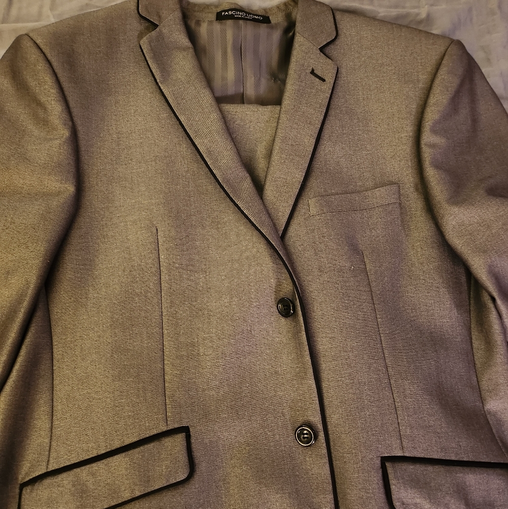 Suit men gray